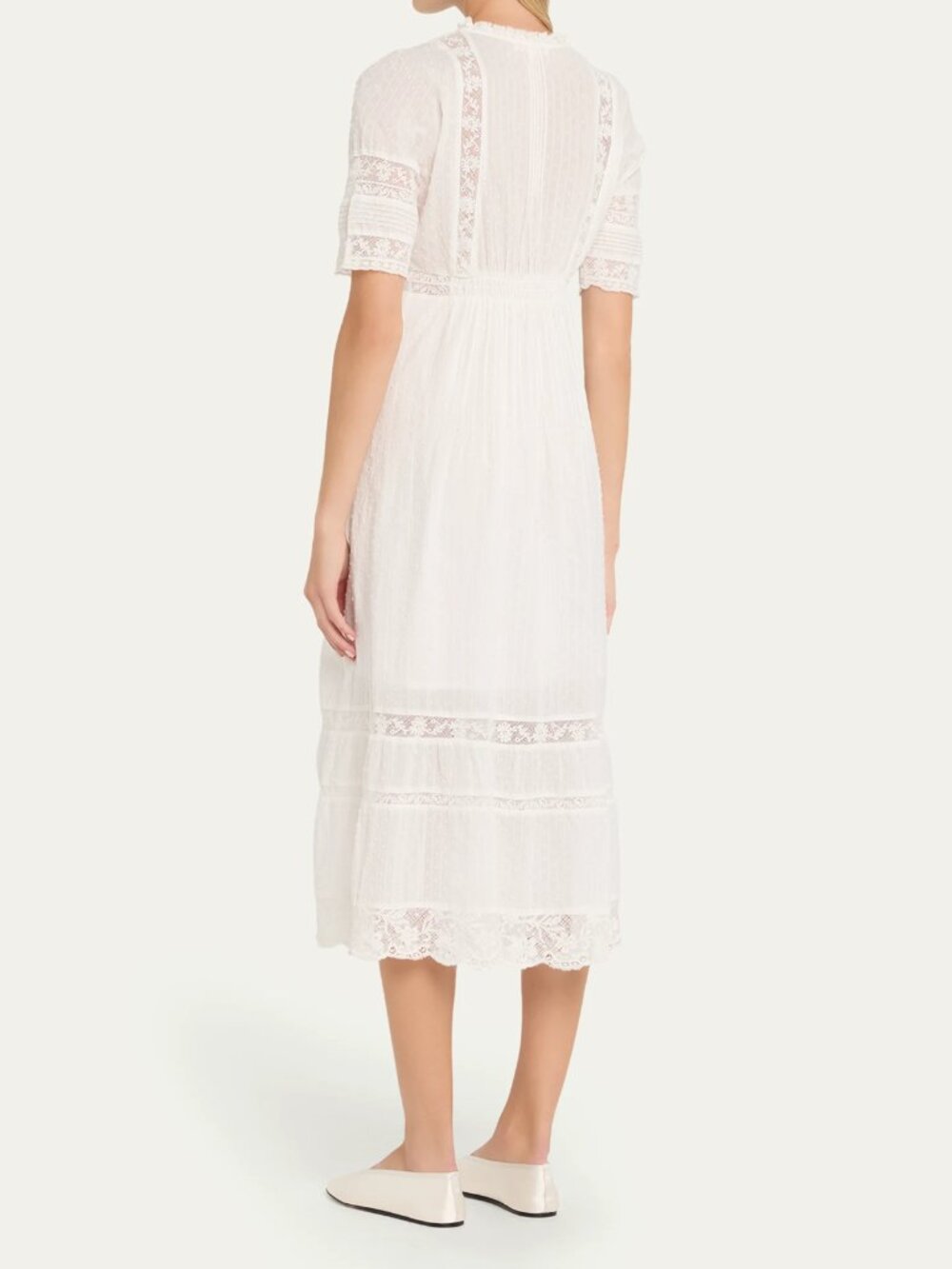 LoveShackFancy Francilla Cotton Midi Dress - Picture 3 of 6